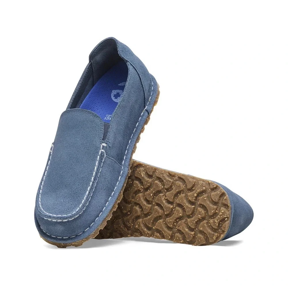 Birkenstock Utti Loafers Mens 43 280 M10 Elemental Blue Suede Slip On Shoes NEW
